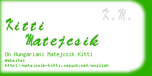 kitti matejcsik business card